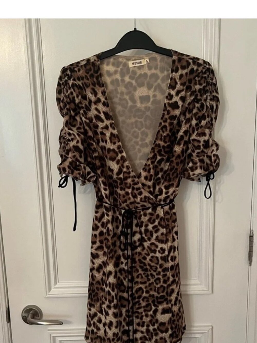 Cheetah wrap dress. Size small